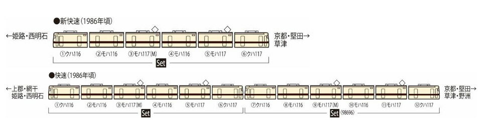 117-100系近郊電車（新快速）セット（6両）【TOMIX・98745】「鉄道模型 Nゲージ トミックス」_1