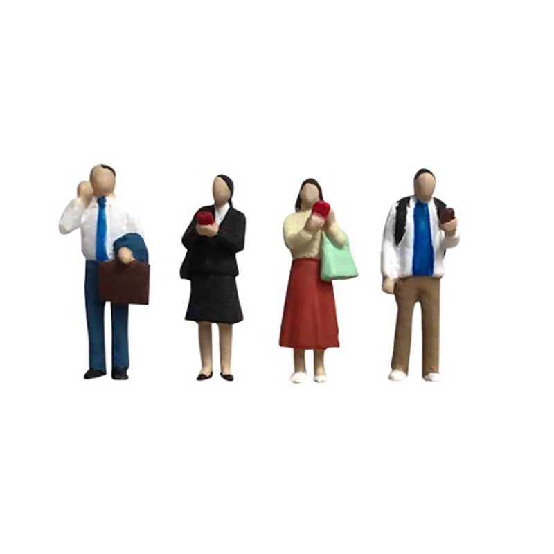 ジオコレクラフト スマホを見る人々1【トミーテック・321040】「鉄道模型 Nゲージ」