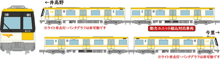 リニア地下鉄道コレクション Osaka Metro80系(今里筋線 13編成)4両セットA【トミーテック・326533】「鉄道模型 Nゲージ」