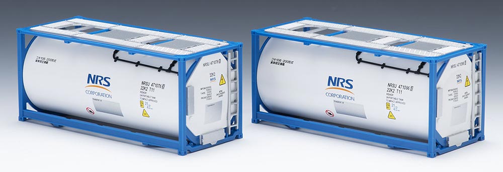 ISO20ftタンクコンテナ(フレームタイプ NRS 2個入)【TOMIX・HO-3143】「鉄道模型 HOゲージ トミックス」