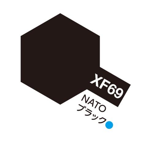 乐天商城 - アクリルミニ XF-69 NATOブラック つや消し 10ml タミヤカラー