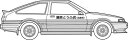 1/24 頭文字Dシリーズ No.001 トレノ前期型1600GT APEXAE86藤原拓海