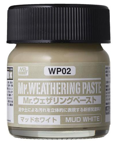 ■商品説明期待のウェザリング用新マテリアル、Mr.ウェザリングペーストに早くも新色が登場。単色でももちろん、発売済みの3種と組み合わせて、AFVモデルのヘヴィーな泥汚れや、ジオラマのリアルなグラウンドワークに大活躍します。その他、アイデア次第で様々な表現技法を実現します。希釈にはウェザリングカラー専用うすめ液を使用してください。■商品スペックメーカー：GSIクレオス品番：WP02容量：40mlスケール：該当しない・表示しないJAN：4973028732214