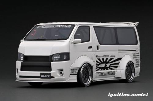 IG2804 COjbVf 1/18 TESED WORKS HIACE Pearl White