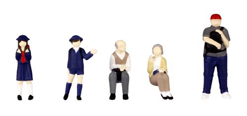 MS045 1/80 超ミニフィギュア6 あの日のバス停セット