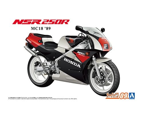 ■商品説明1989年モデルのNSR250Rを1/12スケールで再現純正カラーの「ブラック×シードシルバーメタリック」をモデル化1988年モデルとは異なるカウル、チャンバー、足回りを再現車軸・ステムには金属製のビスを採用し、強度を確保しつつ組み立て易い設計ワイヤー、ホース類はビニールパイプを採用本田技研工業（株）申請中■商品スペックメーカー：青島文化教材社品番：ザ・バイク No.9シリーズ：ザ・バイク発売時期：2024年4月発売予定スケール：1/12JAN：4905083068229
