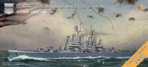 ■商品説明クリーブランドはアメリカ海軍の軽巡洋艦でクリーブランド級軽巡洋艦の1番艦です。艦名はオハイオ州クリーブランドに因み、その名を持つ艦としては2隻目です。クリーブランドは1940年にニューヨーク造船所で起工し、1943年にはレンネル島沖海戦やビラ・スタンモーア夜戦、ブーゲンビル島沖海戦などに参加しました。1944年にはマリアナ諸島攻略作戦に参加、終戦後は日本からの連合軍捕虜輸送支援を行い1947に退役しました。クリーブランドは第二次世界大戦の戦功により海軍殊勲部隊章に加えて13個の従軍星章を受章しました。キットはフルハルモデルですが、船体に加工をしてキットに付属する洋上モデル展示用の船底パーツを使用することで、洋上モデルとして完成させることも出来ます。スタンダード版/DX版どちらにもエッチングとデカールが付属します。DX版はスタンダード版の内容に大判のエッチングとマスキングシート、真鍮挽物パーツとレジンパーツが付属した豪華版です。■商品スペックメーカー：ベリーファイア(ビーバーコーポレーション)品番：VFM700920DXスケール：1/700JAN：4580702166076■備考※メーカー都合により入荷予定月と実際の商品仕様が変更になる場合がございます。予めご了承ください。