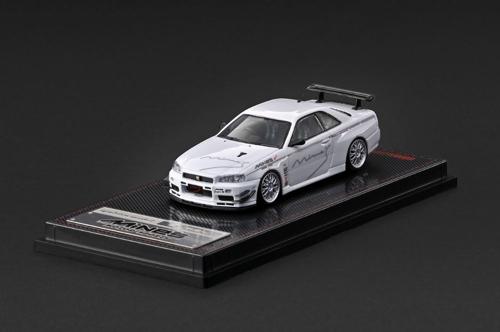 Nissan Skyline GT-R Mine's (R34) White (1/64 Scale)