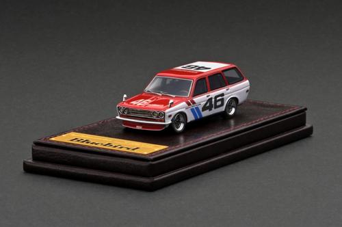 Datsun Bluebird (510) Wagon Red/White (1/64 Scale)