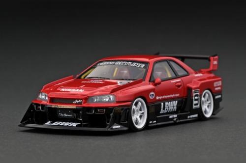 IG2853 COjbVf 1/43 LB-ER34 Super Silhouette SKYLINE Red/Black 9