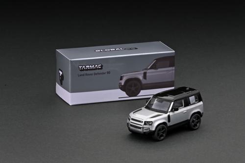 T64G-019-SL ^[}bN[NX 1/64 Land Rover Defender 90 Silver Metallic