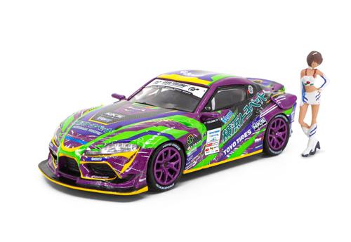 PR64-HKSA90-EVA01 POPRACE 1/64 エヴァRT初号機 GR Supra D1 Grand Prix Series 2020 with Race Queen..