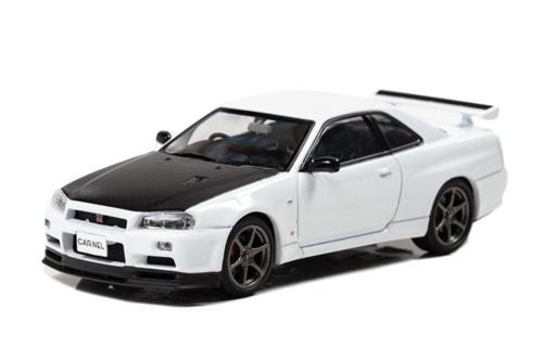 CN430001 CARNEL 1/43 Y XJCC GT-R VspecII N1 iBNR34j 2000 White