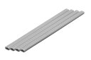 プラ=材料【グレー】 細長丸パイプ 6 x 12 mm 4本入