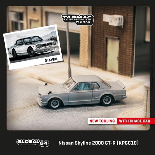 Nissan Skyline 2000 GT-R (KPGC10)@Silver (1/64 Scalej
