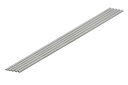 プラ=材料【グレー】 ハーフパイプ 2 x 4 mm 5本入
