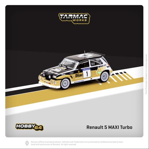 T64-TL061-86RDV01 ^[}bN[NX 1/64 Renault 5 MAXI Turbo Rallye du Var 1986