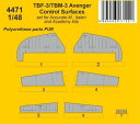 1/48 TBF-3/TBM-3 アベンジャー コントロールサーフェイス (アカデミー用)