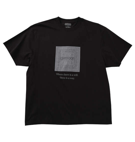 樂天商城 - OUTDOOR PRODUCTS 大きいサイズ メンズ 天竺半袖Tシャツ ブラック 3L 4L 5L 6L 7L 8L