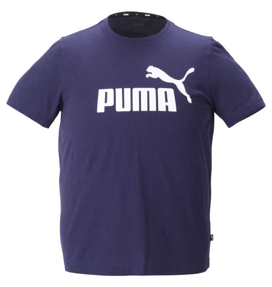 大きいサイズ メンズ エッセンシャルロゴ半袖Tシャツ PUMA ピーコート 2XL 3XL 4XL