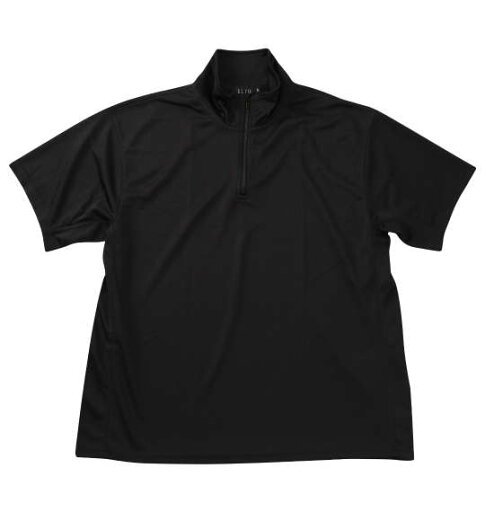 【新商品】EL.FO 大きいサイズ メンズ 半袖ハーフジップTシャツ ブラック 3L 4L 5L 6L 【新商品】EL.FO 大きいサイズ メンズ 半袖ハーフジップTシャツ ブラック 3L 4L 5L 6L