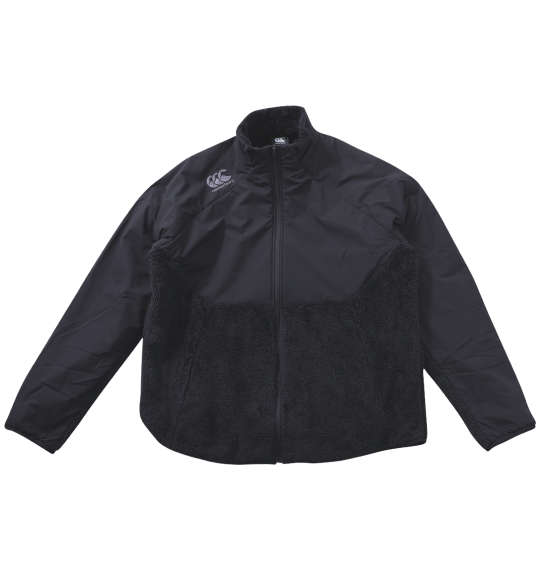 大きいサイズ メンズ R+ FLEXWARMフリースジャケット canterbury ブラック 4L 5L