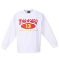 スラッシャー 大きいサイズ メンズ OLD OVAL13長袖Tシャツ THRASHER ホワイト 3L 4L 5L 6L 8L