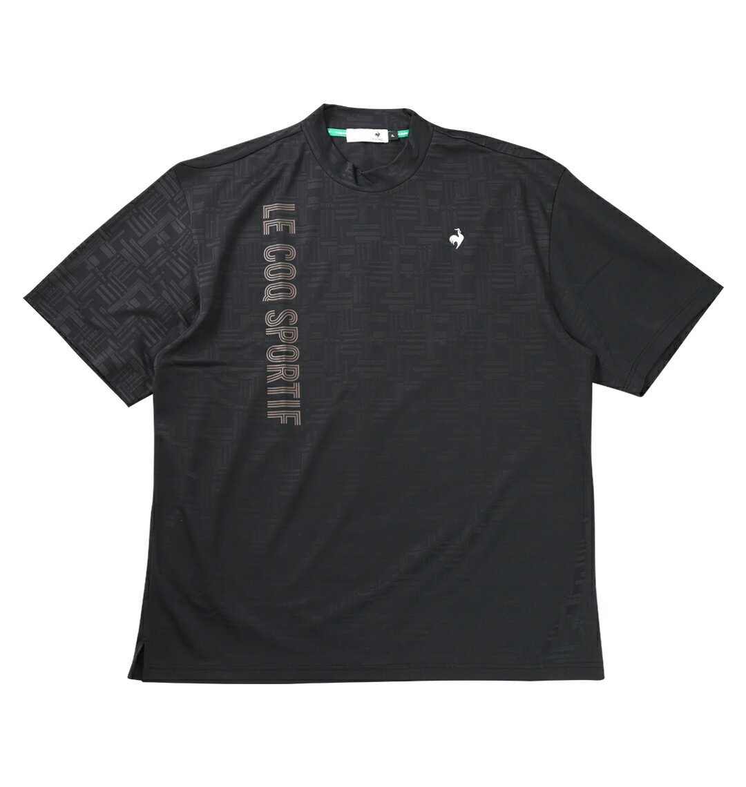 樂天商城 - LE COQ SPORTIF GOLF 大きいサイズ メンズ チェックジャガード半袖モックネックシャツ ブラック 3L 4L 5L 6L