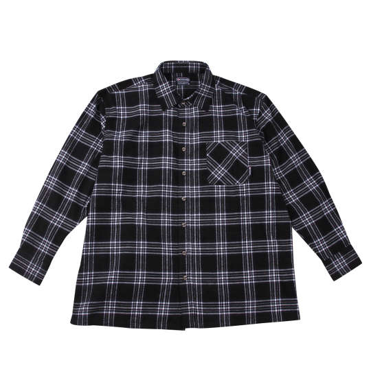 楽天大きいサイズのメンズ服 ミッドOUTDOOR PRODUCTS 大きいサイズ メンズ ビエラチェック長袖シャツ ギフト 誕生日 クリスマス ブラック系 3L 4L 5L 6L 7L 8L