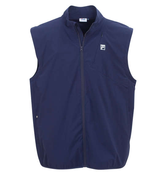 大きいサイズ メンズ 袖脱着裏メッシュストレッチブルゾン FILA GOLF ネイビー 3L 4L 5L 6L