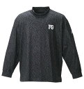大きいサイズ メンズ タイポプリントモックネック長袖シャツ FILA GOLF ブラック 3L 4L 5L 6L