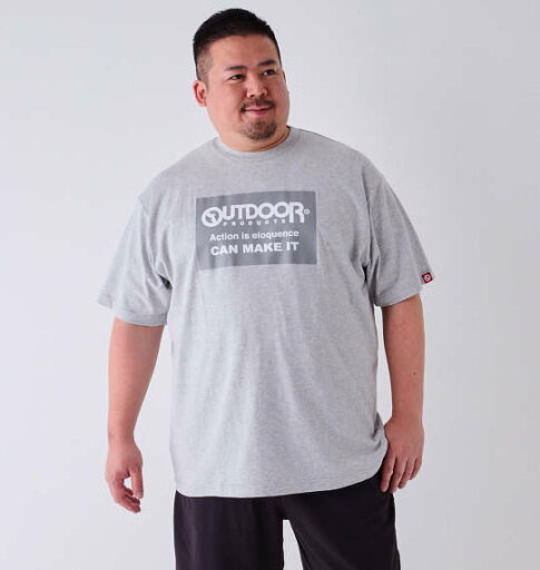 大きいサイズ メンズ 天竺半袖Tシャツ OUTDOOR PRODUCTS グレー 3L 4L 5L 6L 7L 8L 大きいサイズ メンズ 天竺半袖Tシャツ OUTDOOR PRODUCTS グレー 3L 4L 5L 6L 7L 8L