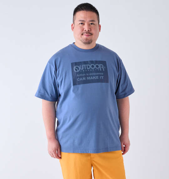 大きいサイズ メンズ 天竺半袖Tシャツ OUTDOOR PRODUCTS ブルーグレー 3L 4L 5L 6L 7L 8L