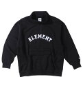大きいサイズ メンズ UNIVハーフジップスウェット ELEMENT ブラック 3L 4L 5L 6L