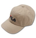 大きいサイズ メンズ LINEAR LOGO綿ツイルキャップ FILA (ベージュ) (4L) プレゼント ギフト ラッピング