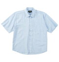 【新商品】Mc.S.P 大きいサイズ メンズ 麻混ハケメレギュラー半袖シャツ サックス 3L 4L 5L 6L 8L(4)