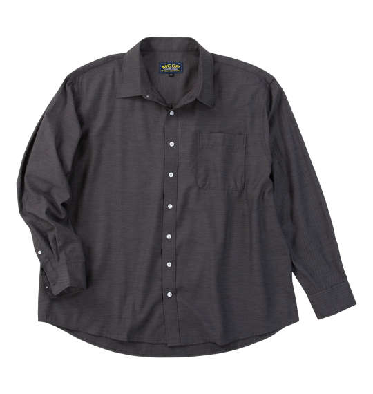楽天大きいサイズのメンズ服 ミッド【新商品】Mc.S.P 大きいサイズ メンズ デニムライクツイルレギュラー長袖シャツ ブラック 3L 4L 5L 6L 8L