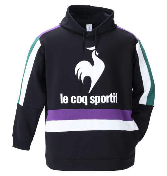 大きいサイズ メンズ 裏起毛スウェットプルパーカー LE COQ SPORTIF (ブラック) (2L 3L 4L 5L 6L)