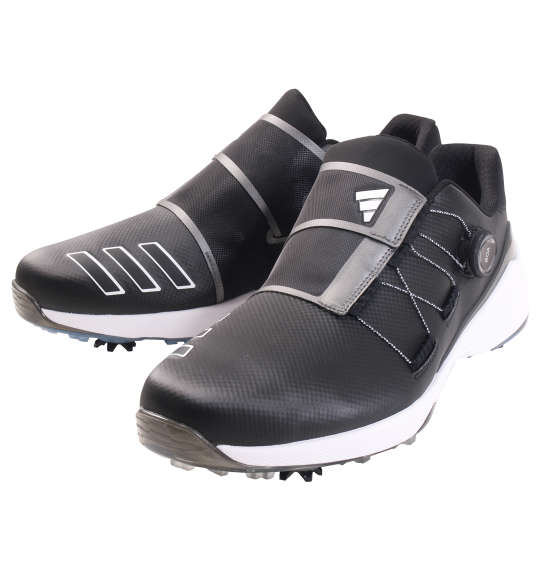 大きいサイズ メンズ ゴルフシューズ(ゼッドジー23ボア) adidas golf コアブラック×ホワイト×ダークシルバーメタリック 30.5 31.5 32....