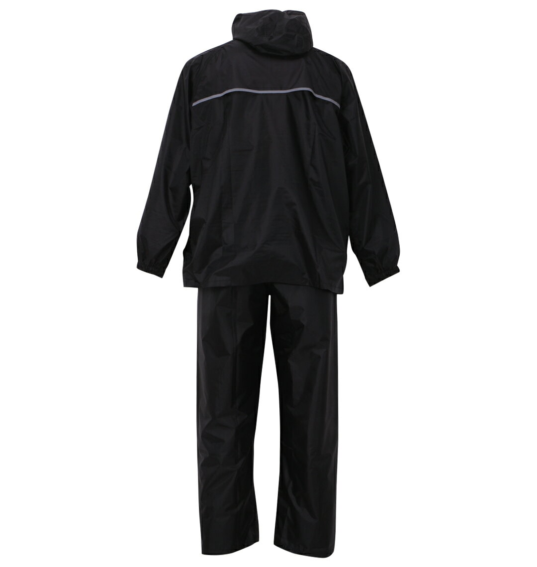 【新商品】Mc.S.P 大きいサイズ メンズ 透湿防水レインスーツ ブラック×ブラック 3L 4L 5L 6L 7L 8L