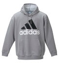 大きいサイズ メンズ スウェットプルパーカー adidas ミディアムグレーヘザー 3XO 4XO 5XO 6XO 7XO 8XO(4)