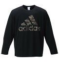 大きいサイズ メンズ BOSカモ長袖Tシャツ adidas ブラック 3XO 4XO 5XO 6XO 7XO 8XO