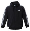 大きいサイズ メンズ スウェットフルジップパーカー adidas ブラック 3XO 4XO 5XO 6XO 7XO 8XO