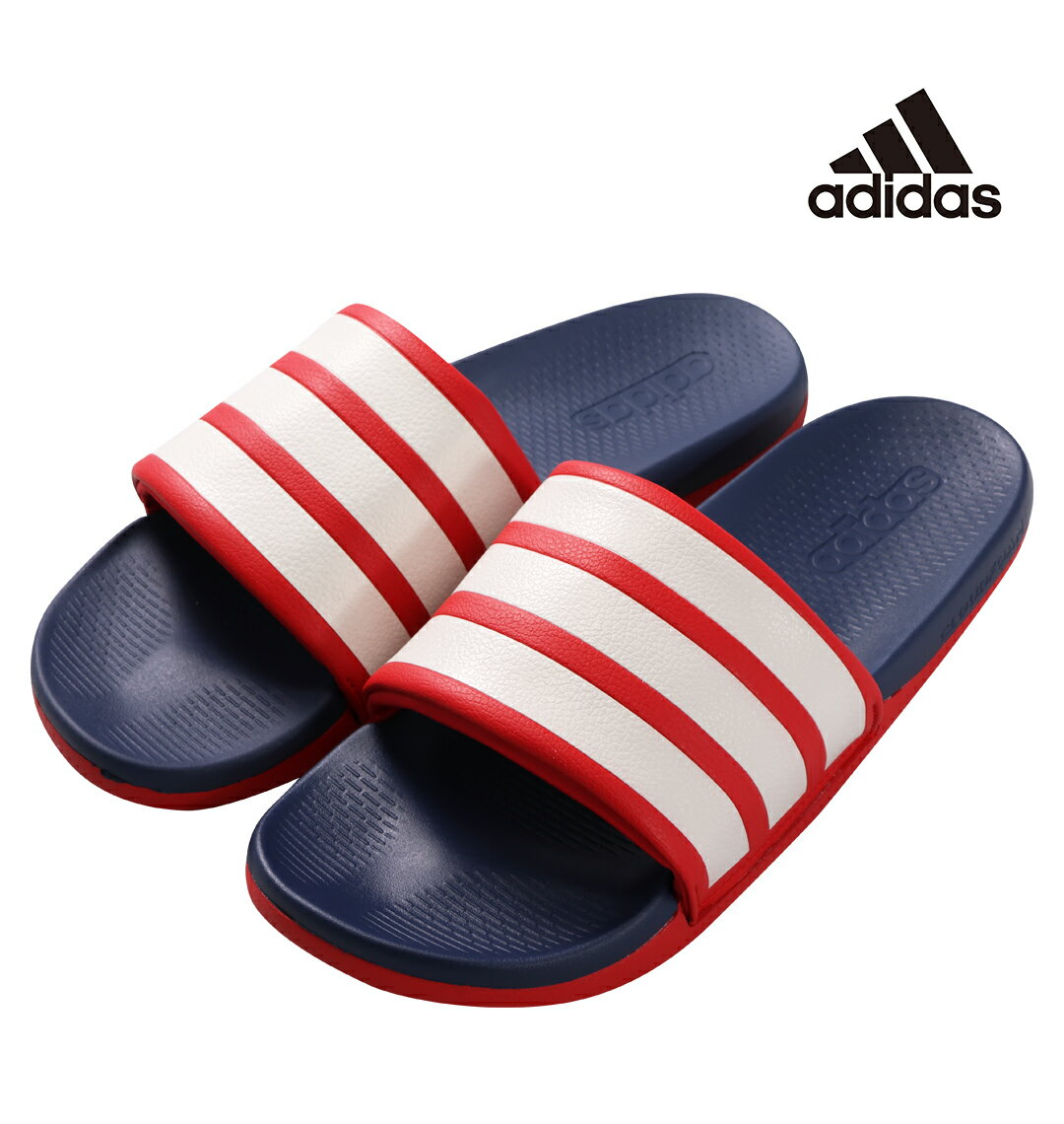 樂天商城 - adidas 大きいサイズ メンズ サンダル(ADILETTE COMFORT 2.0 U) ベタースカーレット 30.5