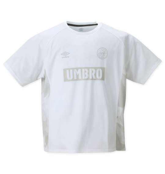 大きいサイズ メンズ イングランドカモドライ半袖Tシャツ UMBRO (ホワイト) (3L 4L 5L 6L)