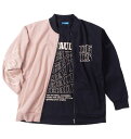 大きいサイズ メンズ 裏起毛配色フルジップブルゾン+半袖Tシャツ COLLINS ブラック×ブラック 3L 4L 5L 6L 8L