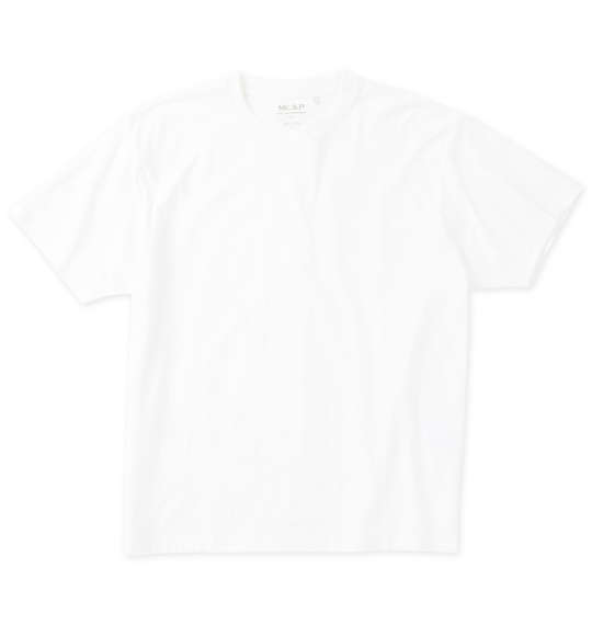  大きいサイズ メンズ オーガニックコットンクルーネック半袖Tシャツ Mc.S.P オフホワイト 3L 4L 5L 6L 7L 8L