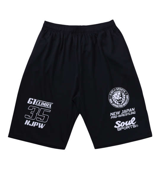 SOUL SPORTS×新日本プロレス 大きいサイズ メンズ G1 CLIMAX35大会ショートパンツ ブラック 3L 4L 5L 6..