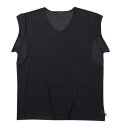 【新商品】EDWIN 大きいサイズ メンズ デニスラVネックスリーブレス ブラック 3L 4L 5L 6L 7L 8L