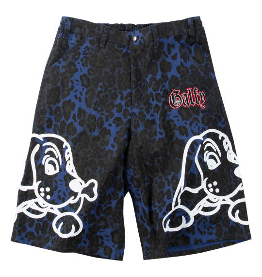 GALFY 大きいサイズ メンズ GALひょうちゃんハーフパンツ ギフト 誕生日 クリスマス ブルーヒョウ柄 3L 4L 5L 6L(4)